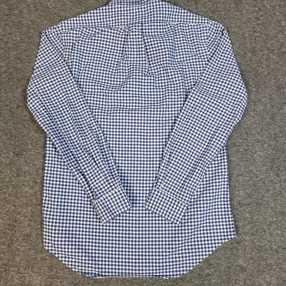 Polo Ralph Lauren Mens Shirt Button Down Size S Blue White Checked Oxford - Picture 2 of 9